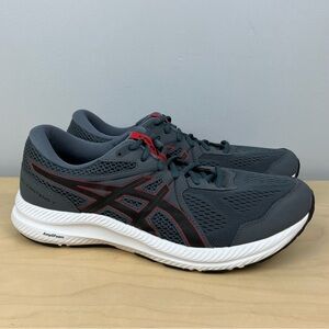 Asics Men’s Size 10.5 Extra Wide Gel-Contend 7 Gray Red Athletic Running Shoes